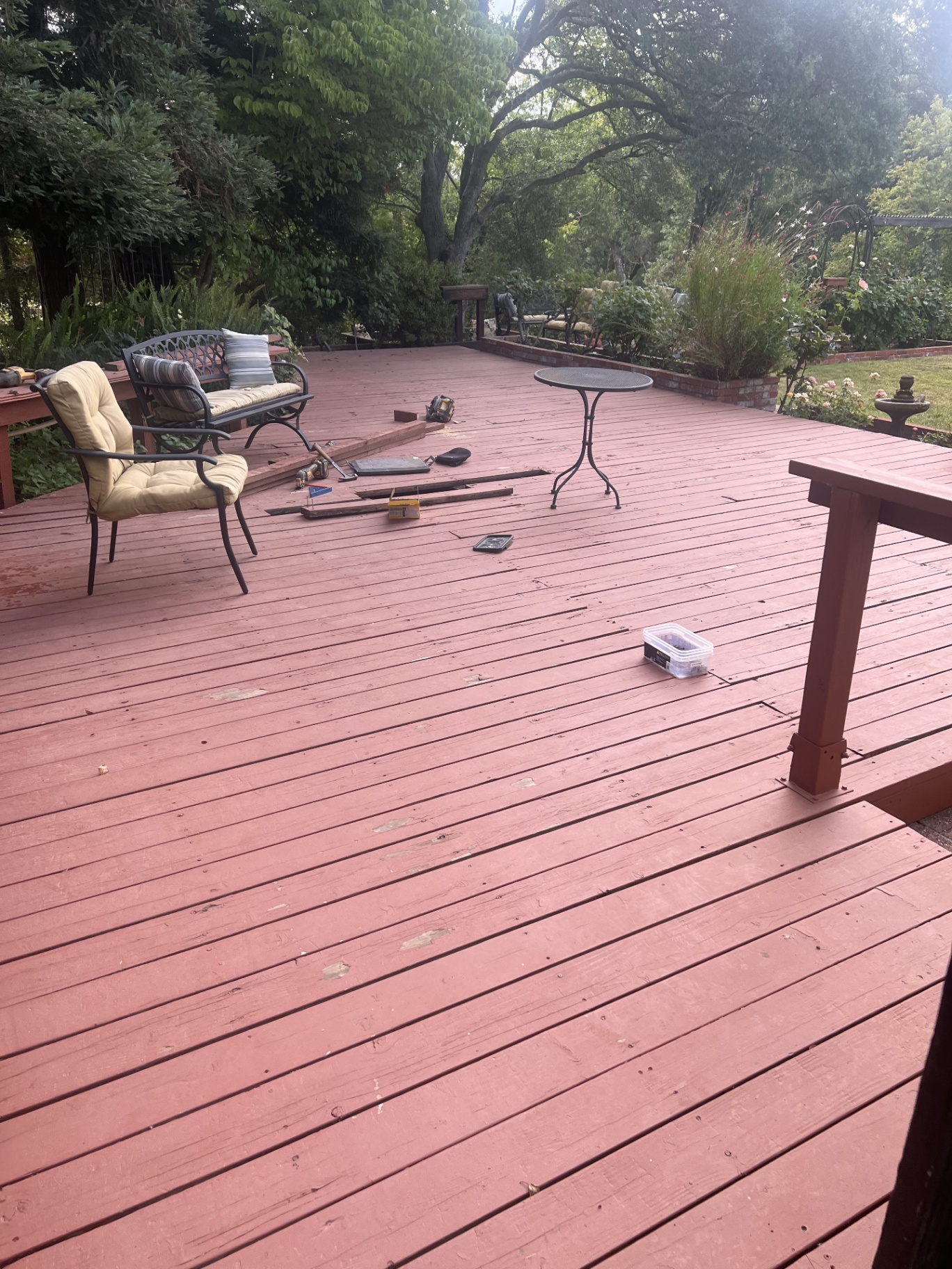 Worn Deck Before Restoration in Citrus Heights